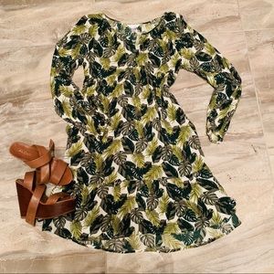 3/$25 Palm Leave Print Dress